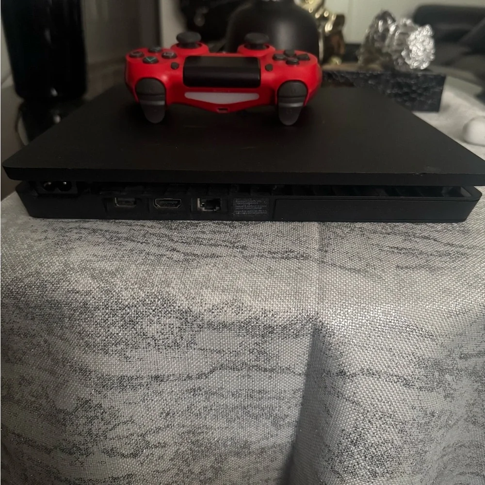 PS4 slim Sony Black and Red Console with DualShock 4